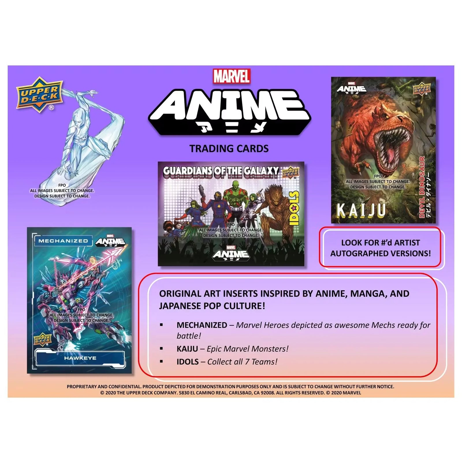 Marvel Anime Trading Cards Hobby Box | Upper Deck 2020 (Ships Sealed Only)