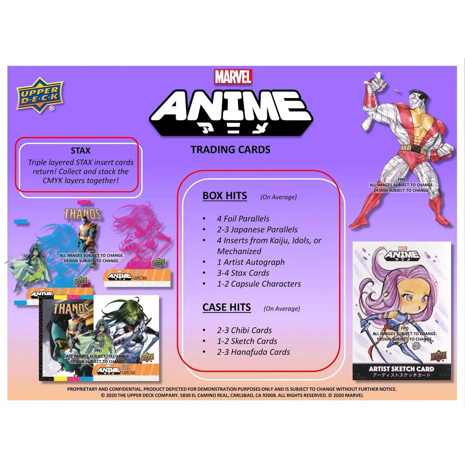 Marvel Anime Trading Cards Hobby Box | Upper Deck 2020 (Ships Sealed Only)