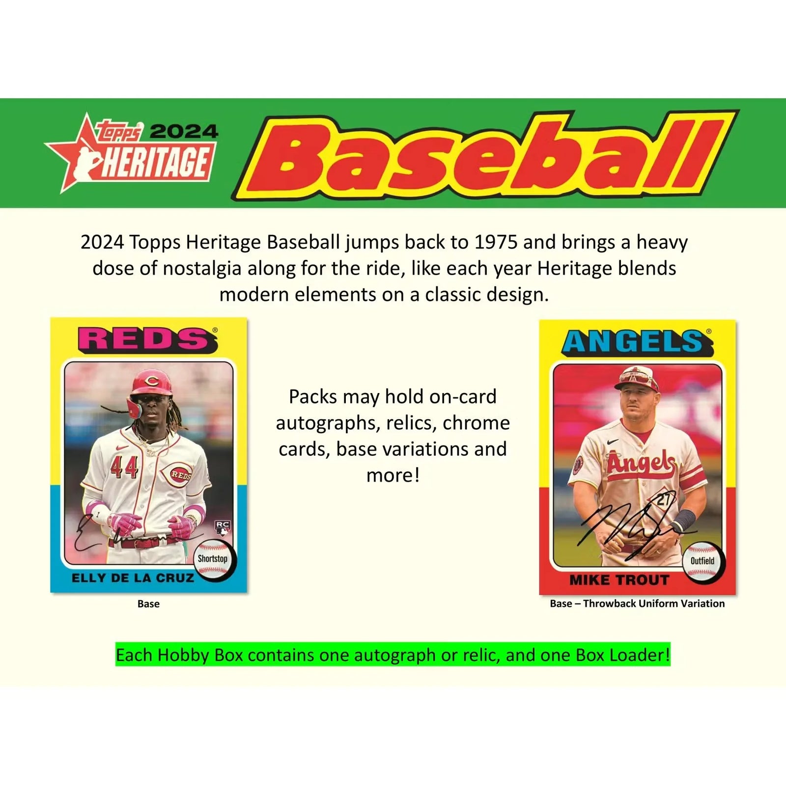 2024 Topps Heritage Baseball Hobby Box (Ships Sealed Only) - D