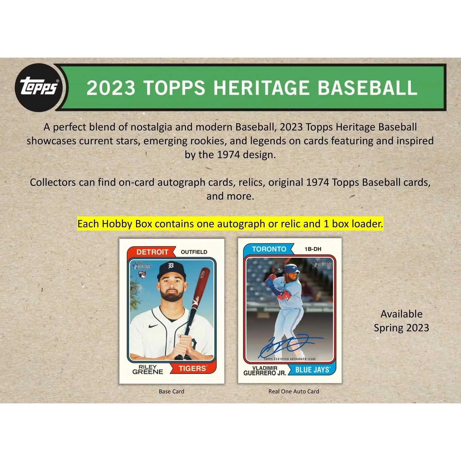 2023 Topps Heritage Baseball Hobby Box (Ships Sealed Only) - D2