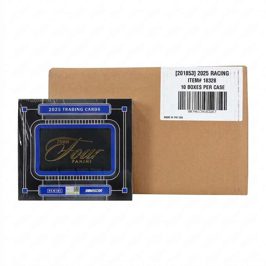 2025 Panini Turn Four Racing Hobby 10-Box Case (Ships Sealed Only)