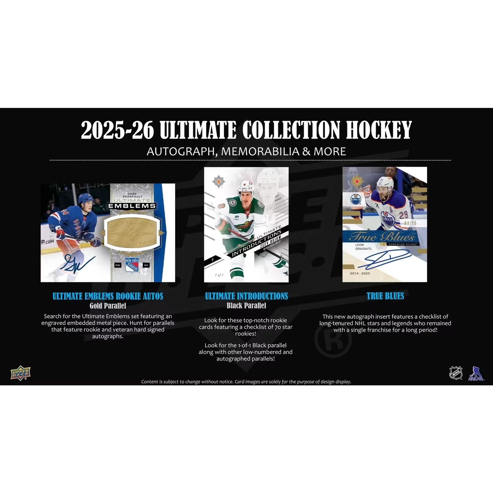 2025-26 Upper Deck Ultimate Collection Hockey Hobby 16-Box Case | Presell (Ships Sealed Only)