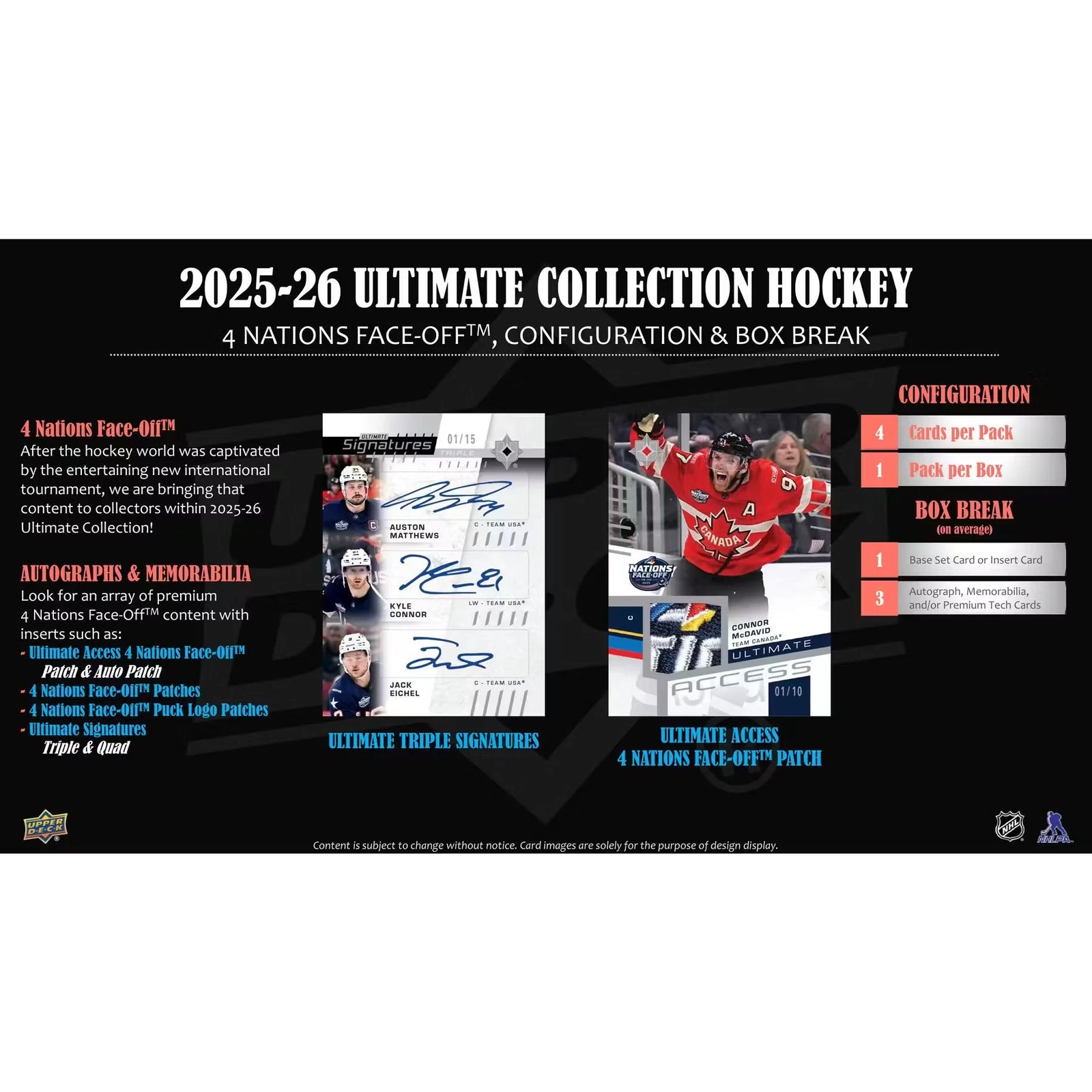 2025-26 Upper Deck Ultimate Collection Hockey Hobby 16-Box Case | Presell (Ships Sealed Only)