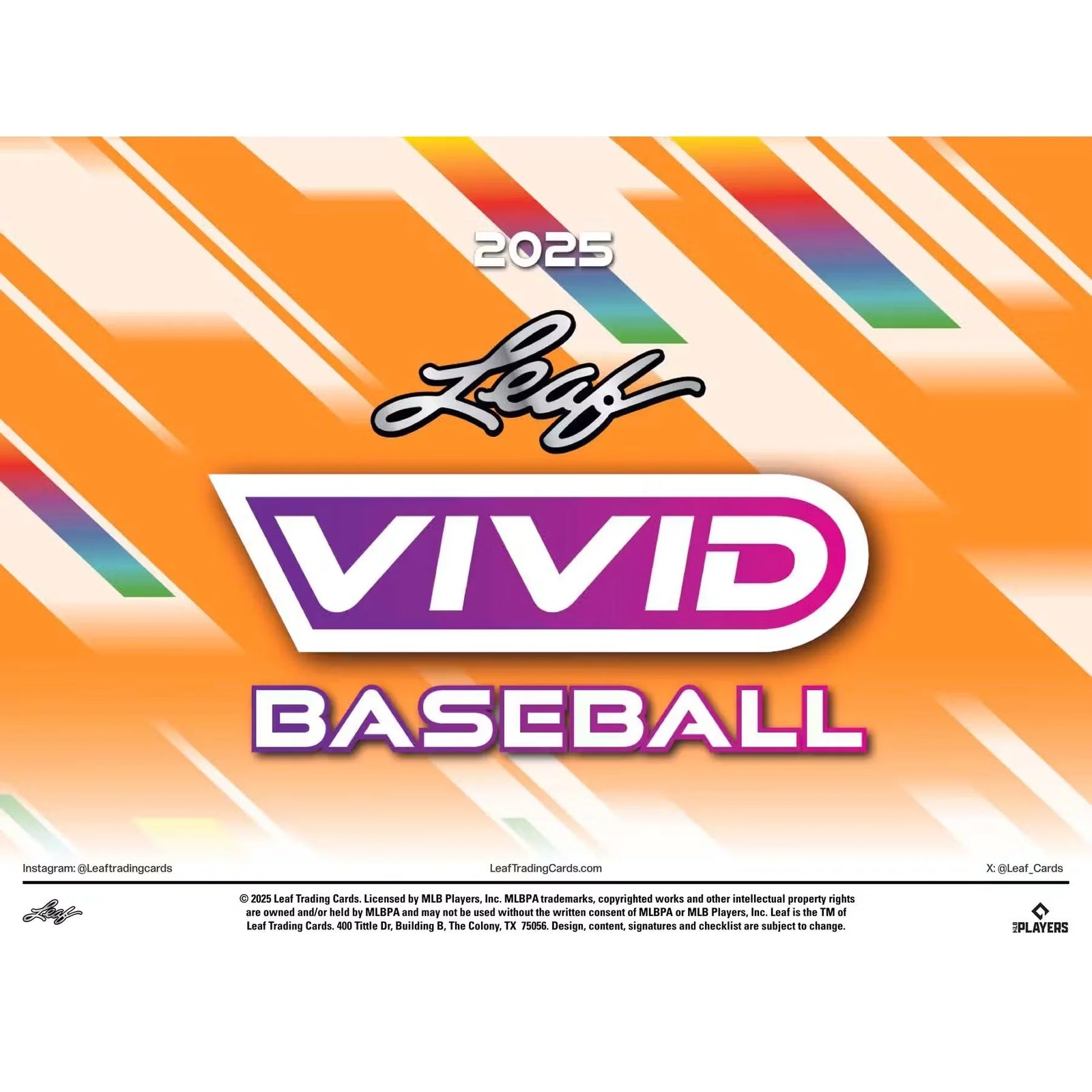 2025 Leaf Vivid Baseball Hobby Box | 7 Autographs Per Box (Ships Sealed Only)