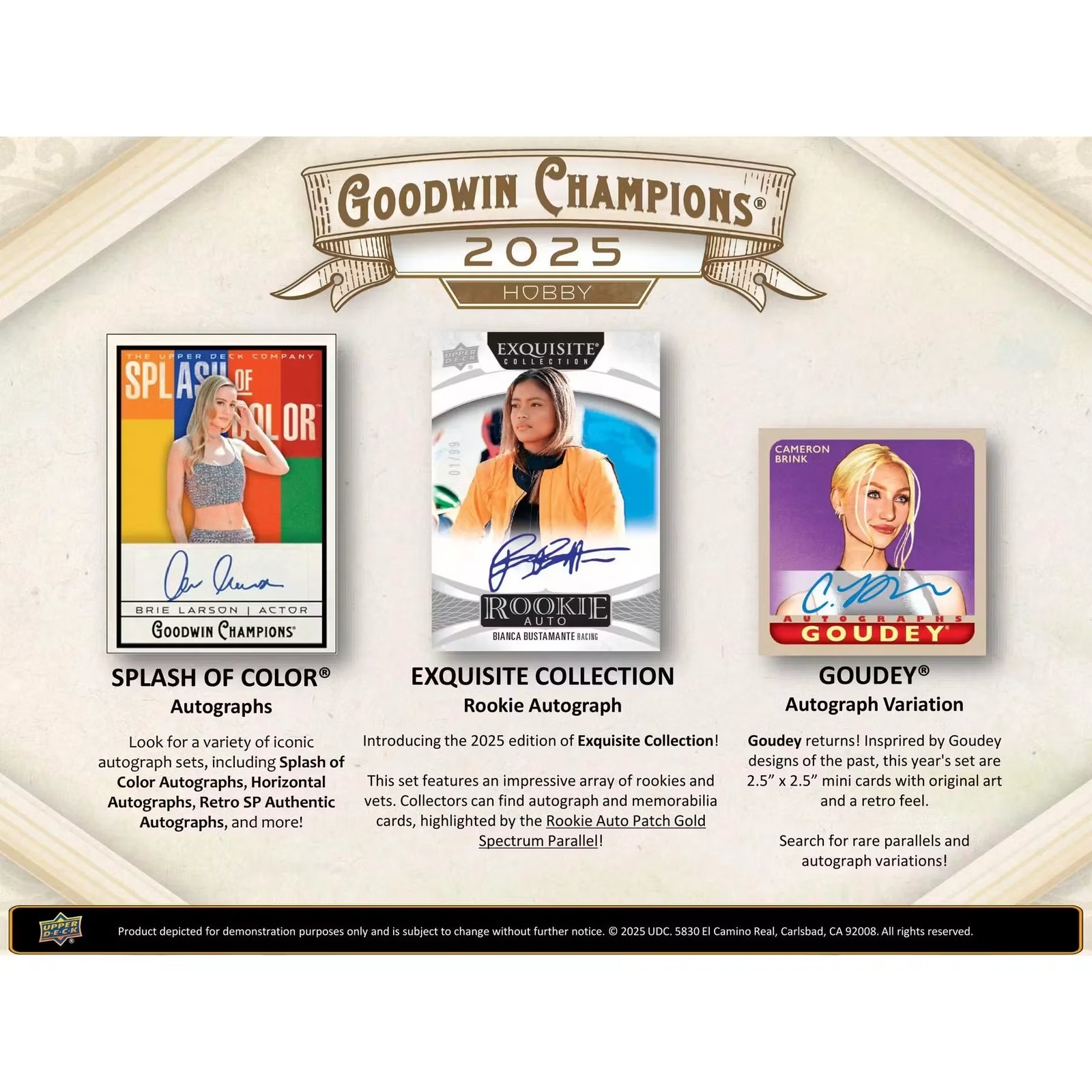 2025 Upper Deck Goodwin Champions Hobby 16-Box Case (Ships Sealed Only)