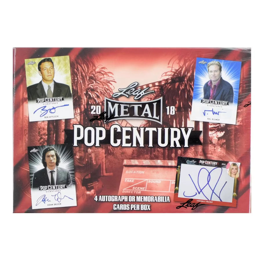 2018 Leaf Metal Pop Century Box | Four Autograph or Memorabilia Cards (Ships Sealed Only)