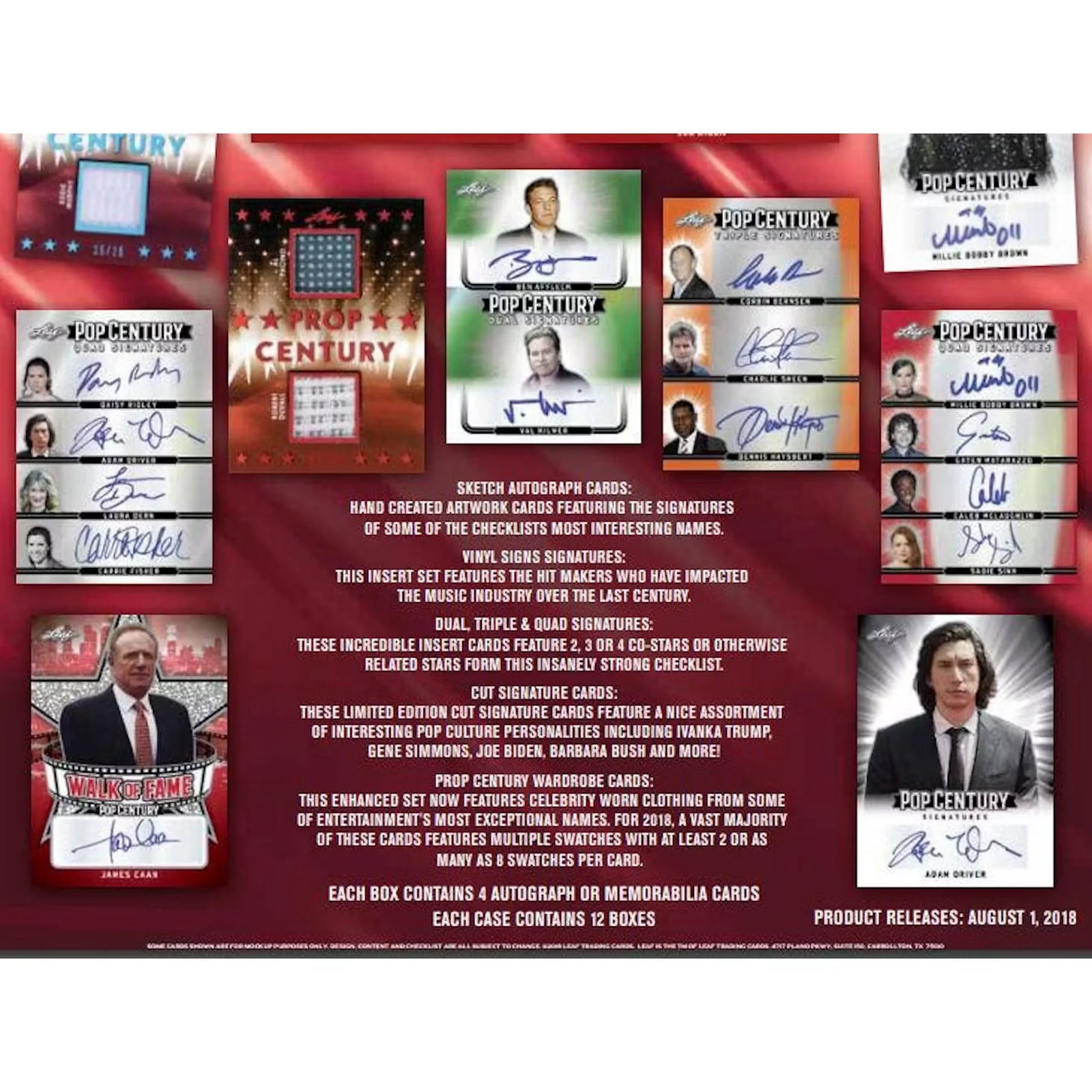 2018 Leaf Metal Pop Century Box | Four Autograph or Memorabilia Cards (Ships Sealed Only)