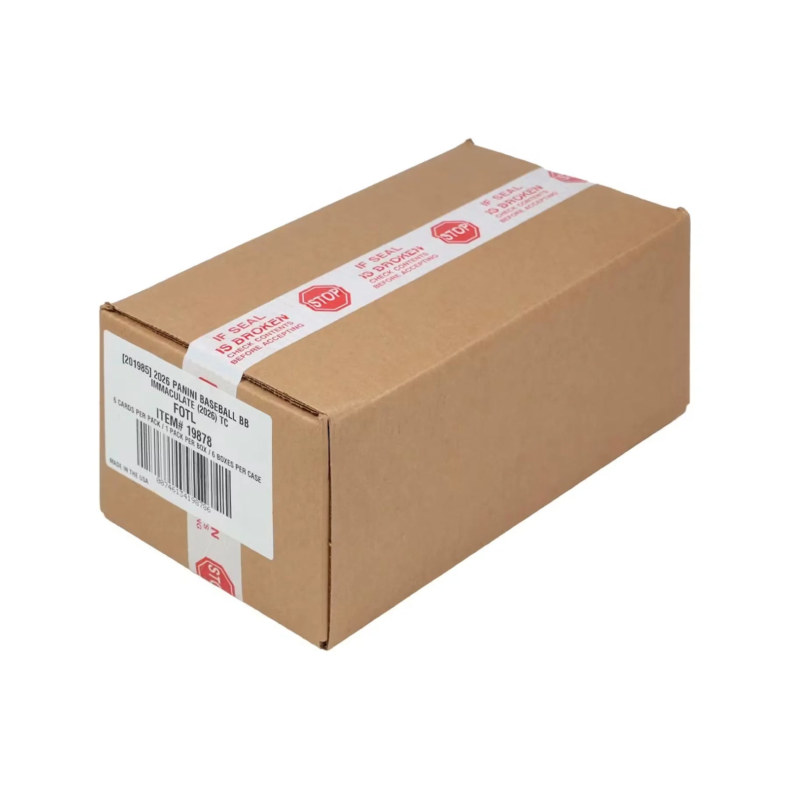 2026 Panini Immaculate Baseball FOTL Hobby 6-Box Case (Ships Sealed Only)
