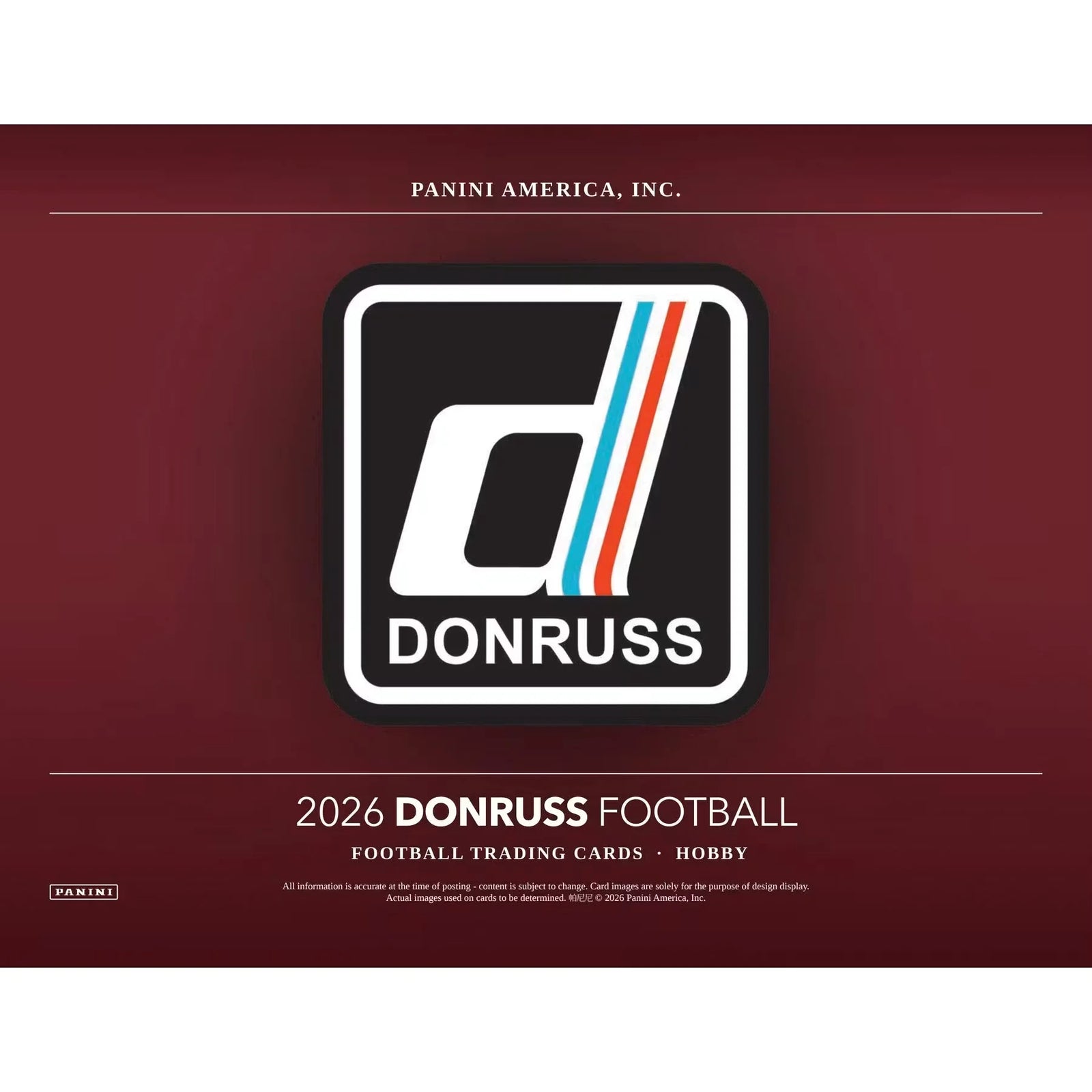 2026 Panini Donruss Football Hobby 12-Box Case | Presell (Ships Sealed Only)