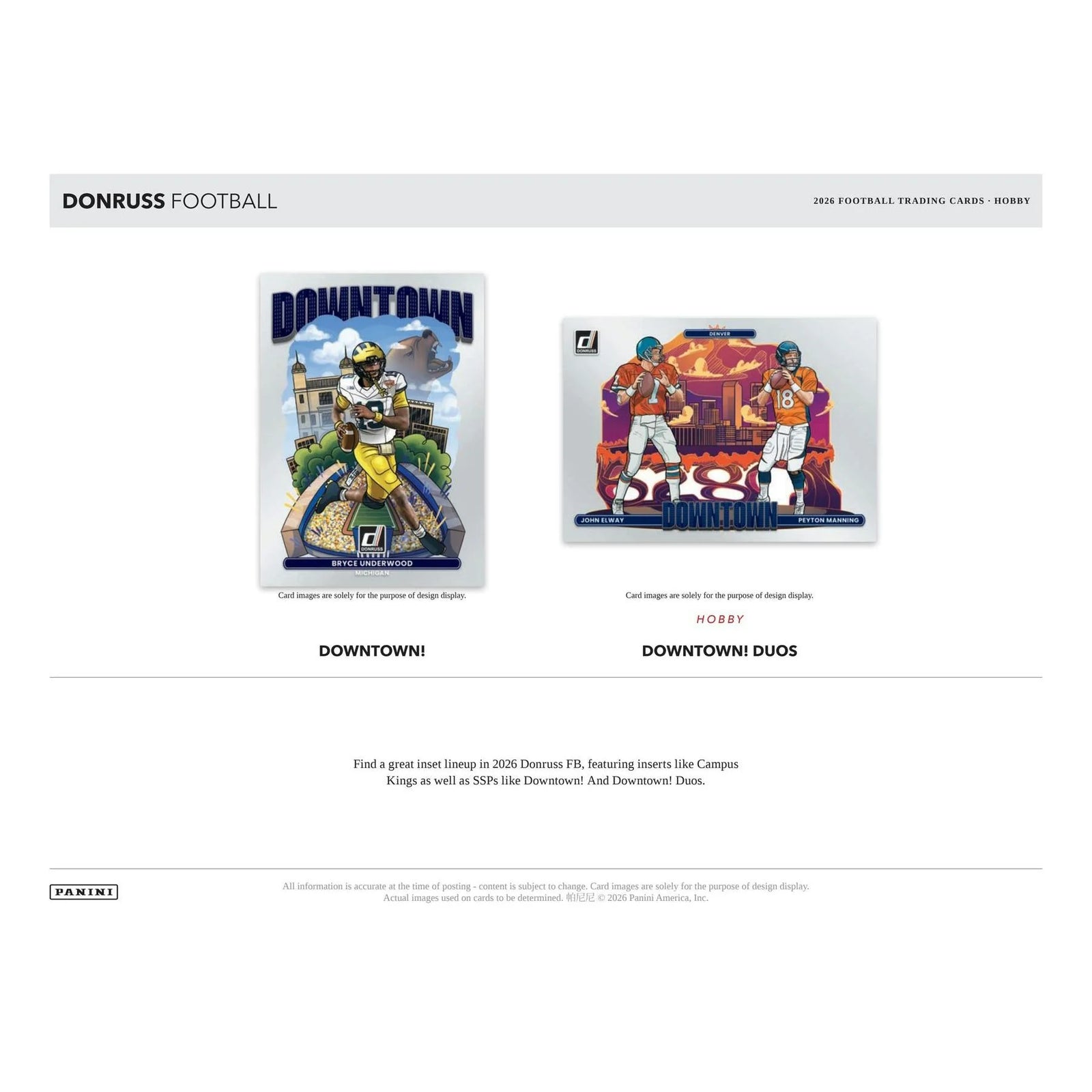 2026 Panini Donruss Football Hobby Box | 12 Packs (Ships Sealed Only)