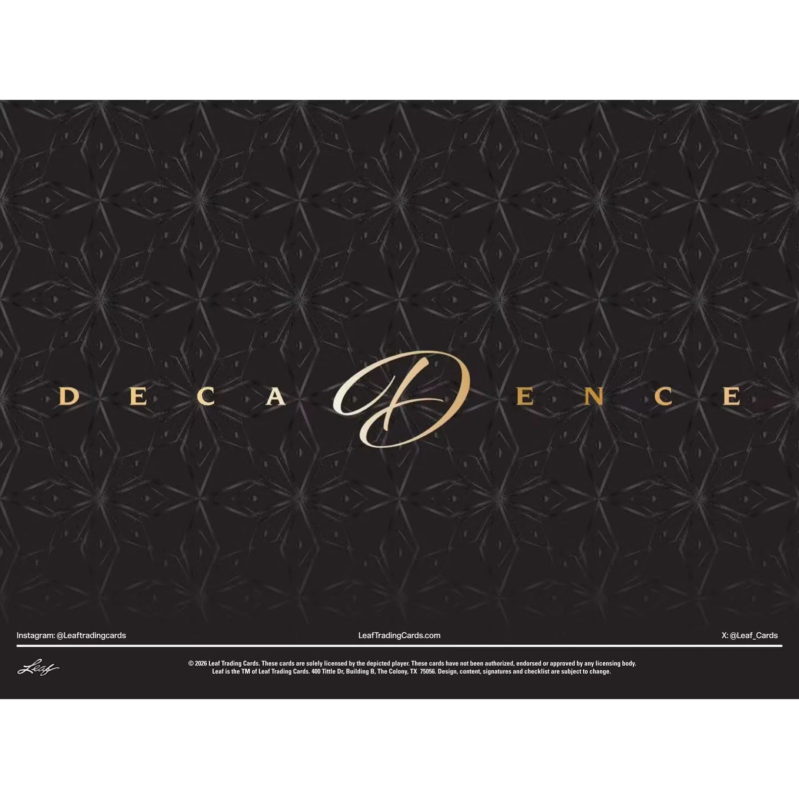 2026 Leaf Decadence Multisport Hobby Box | Presell (Ships Sealed Only)