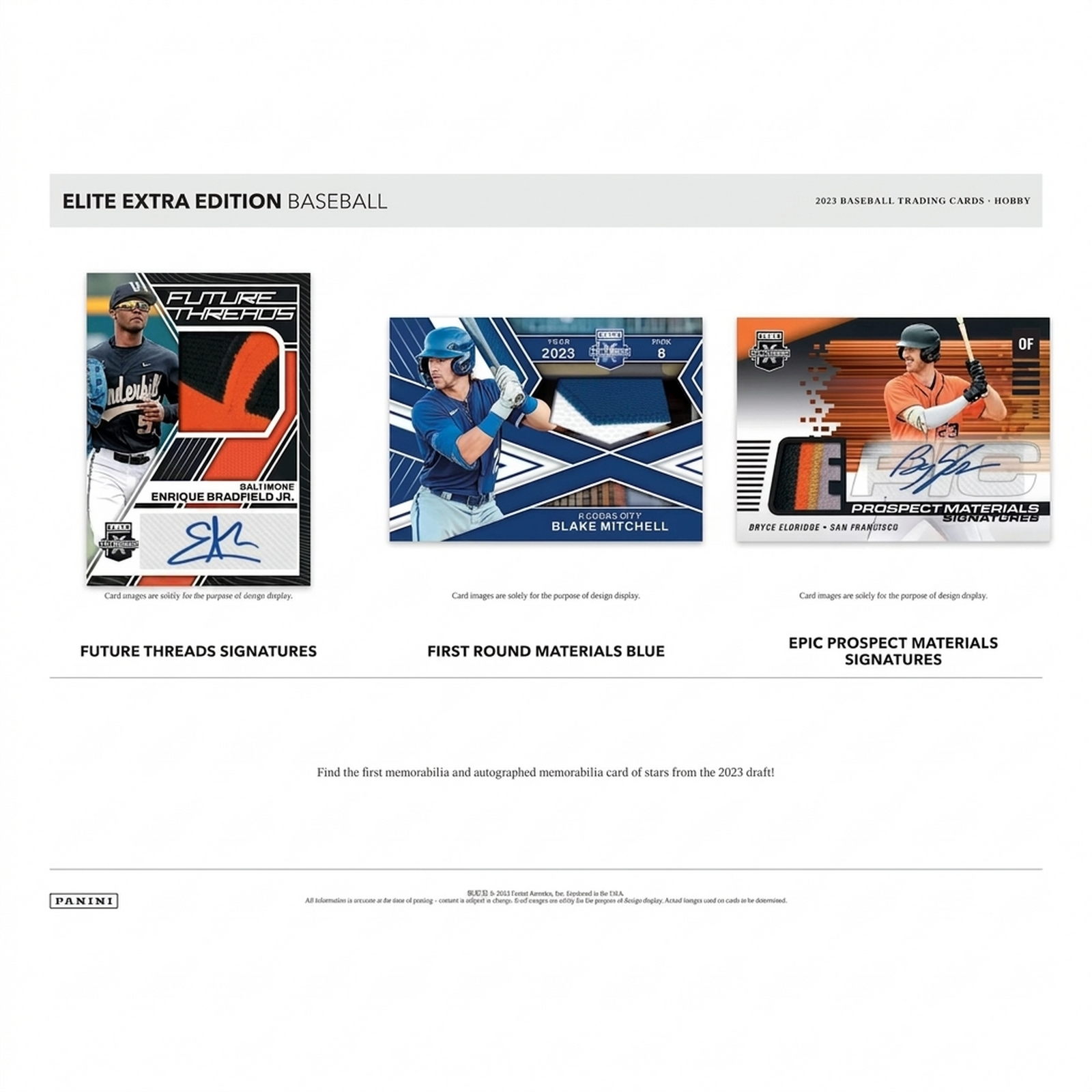 2023 Panini Elite Extra Edition Baseball Hobby Box (Ships Sealed Only) - D