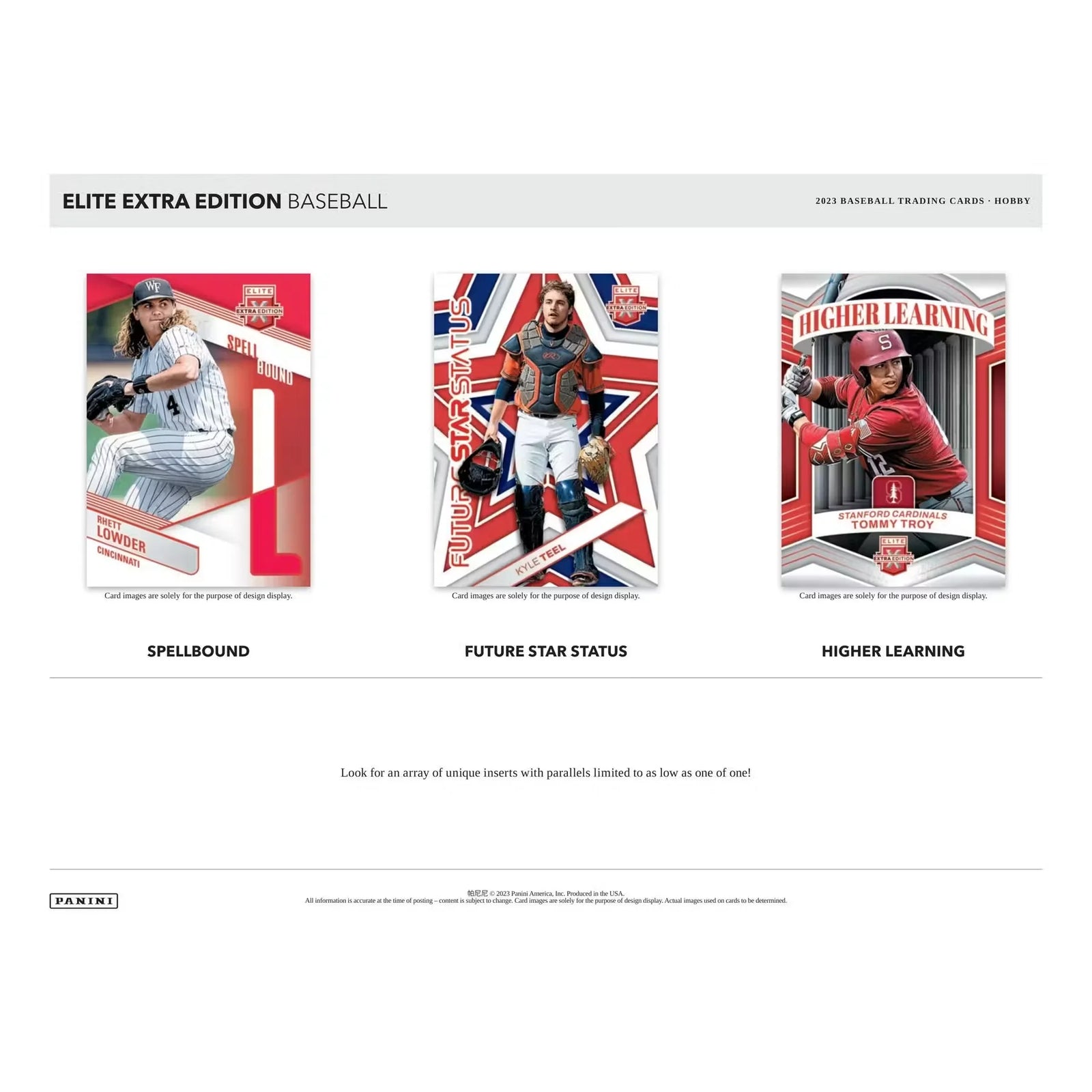 2023 Panini Elite Extra Edition Baseball Hobby Box (Ships Sealed Only) - D
