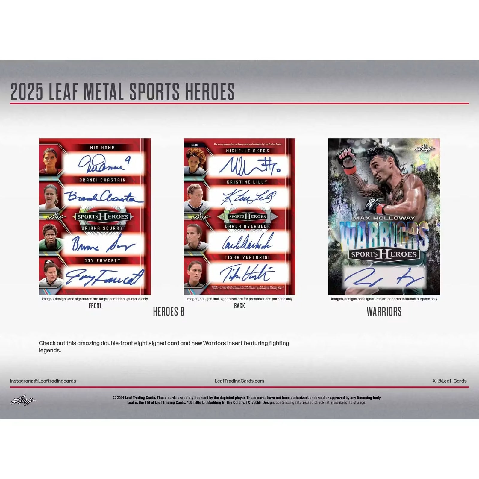 2025 Leaf Metal Sports Heroes Hobby Box | 3 Autographs (Ships Sealed Only)