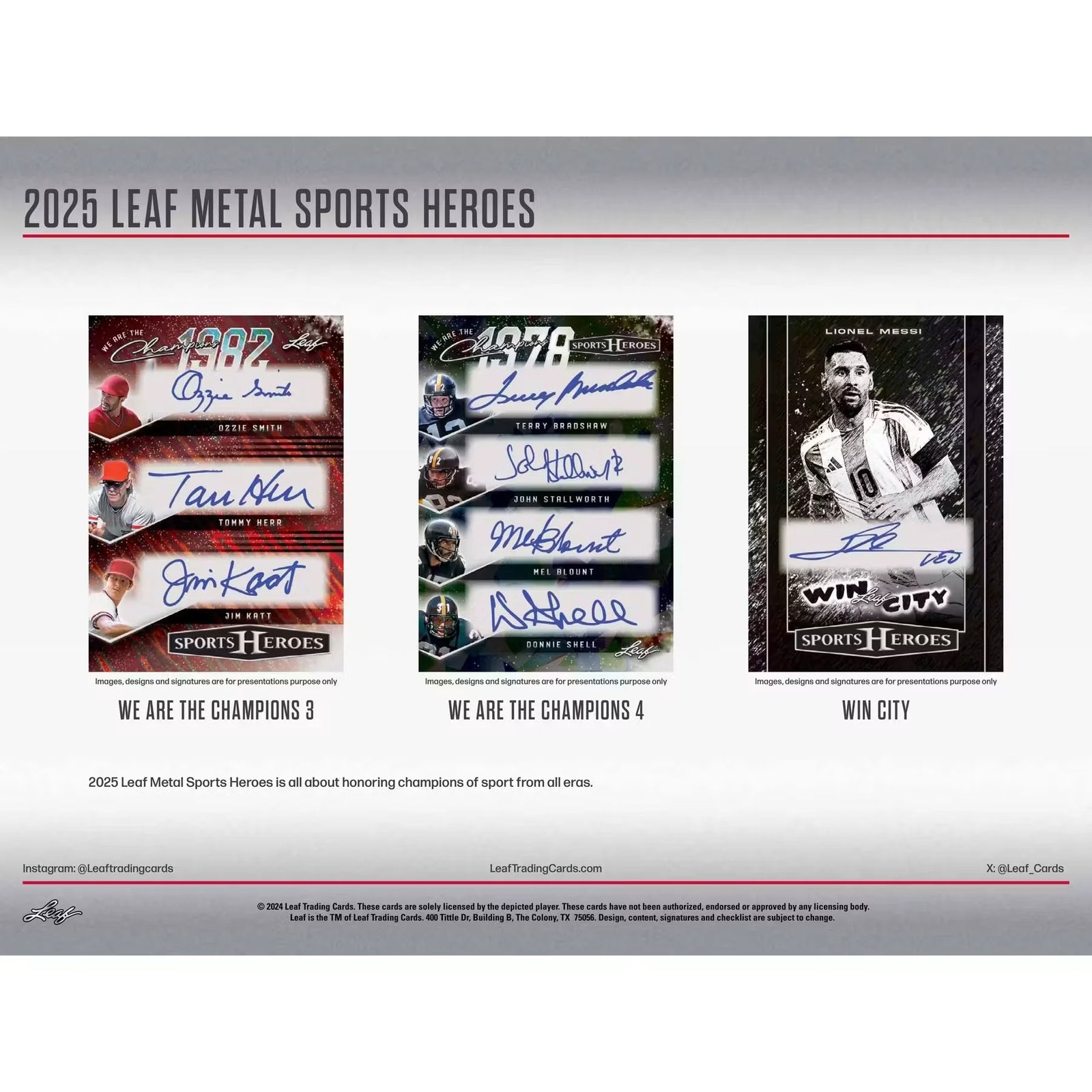 2025 Leaf Metal Sports Heroes Hobby Box | 3 Autographs (Ships Sealed Only)