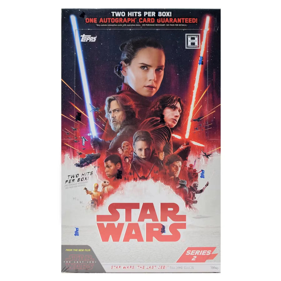 2018 Topps Star Wars The Last Jedi Series 2 Hobby Box | Two Hits Per Box (Ships Sealed Only)
