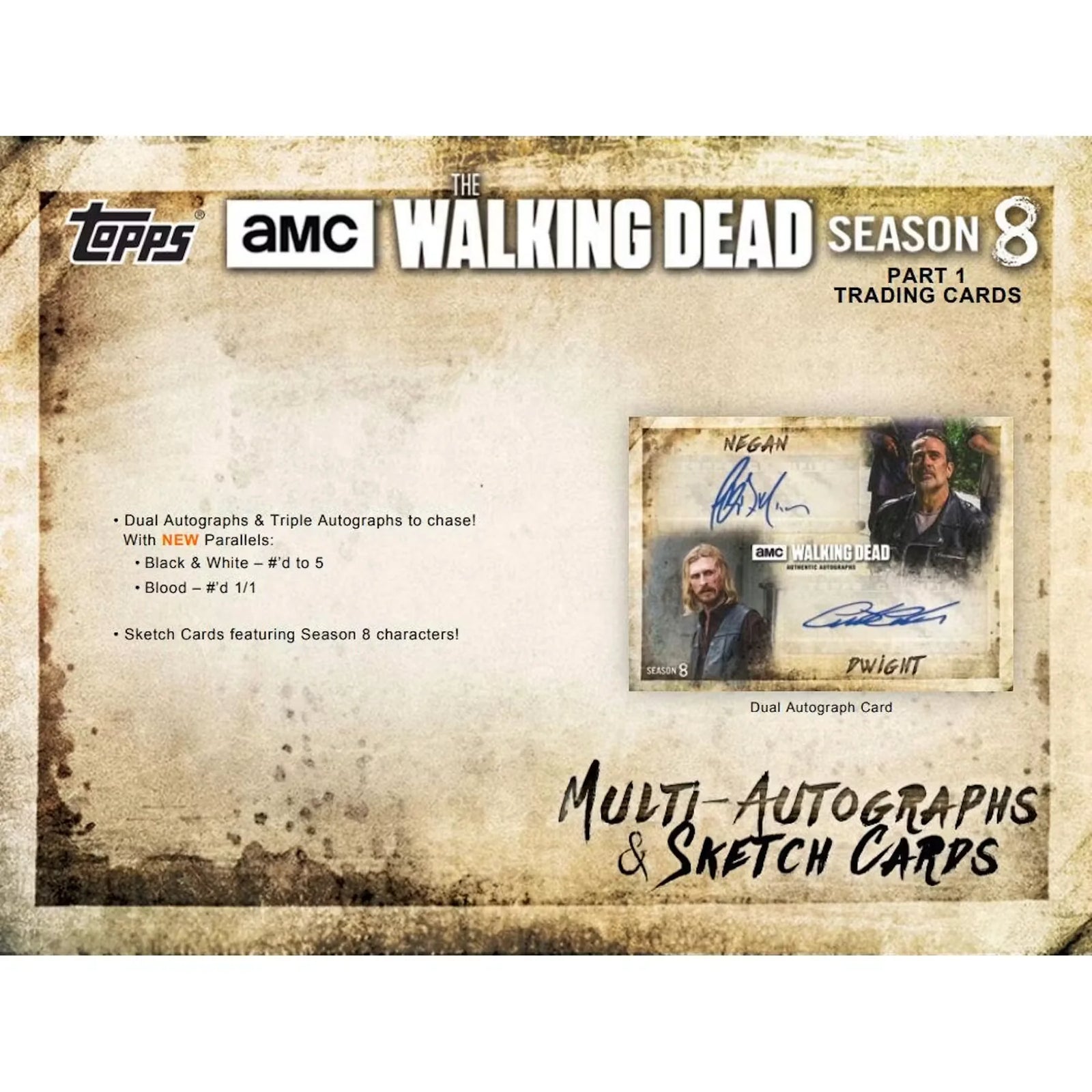 The Walking Dead Season 8 Part 1 Hobby Box | 2018 Topps (Ships Sealed Only)