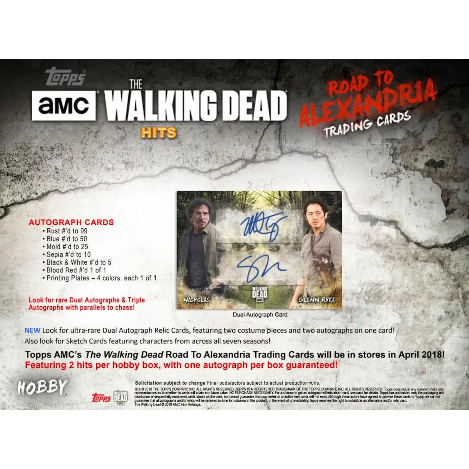 The Walking Dead Road to Alexandria Hobby Box | 2018 Topps (Ships Sealed Only)