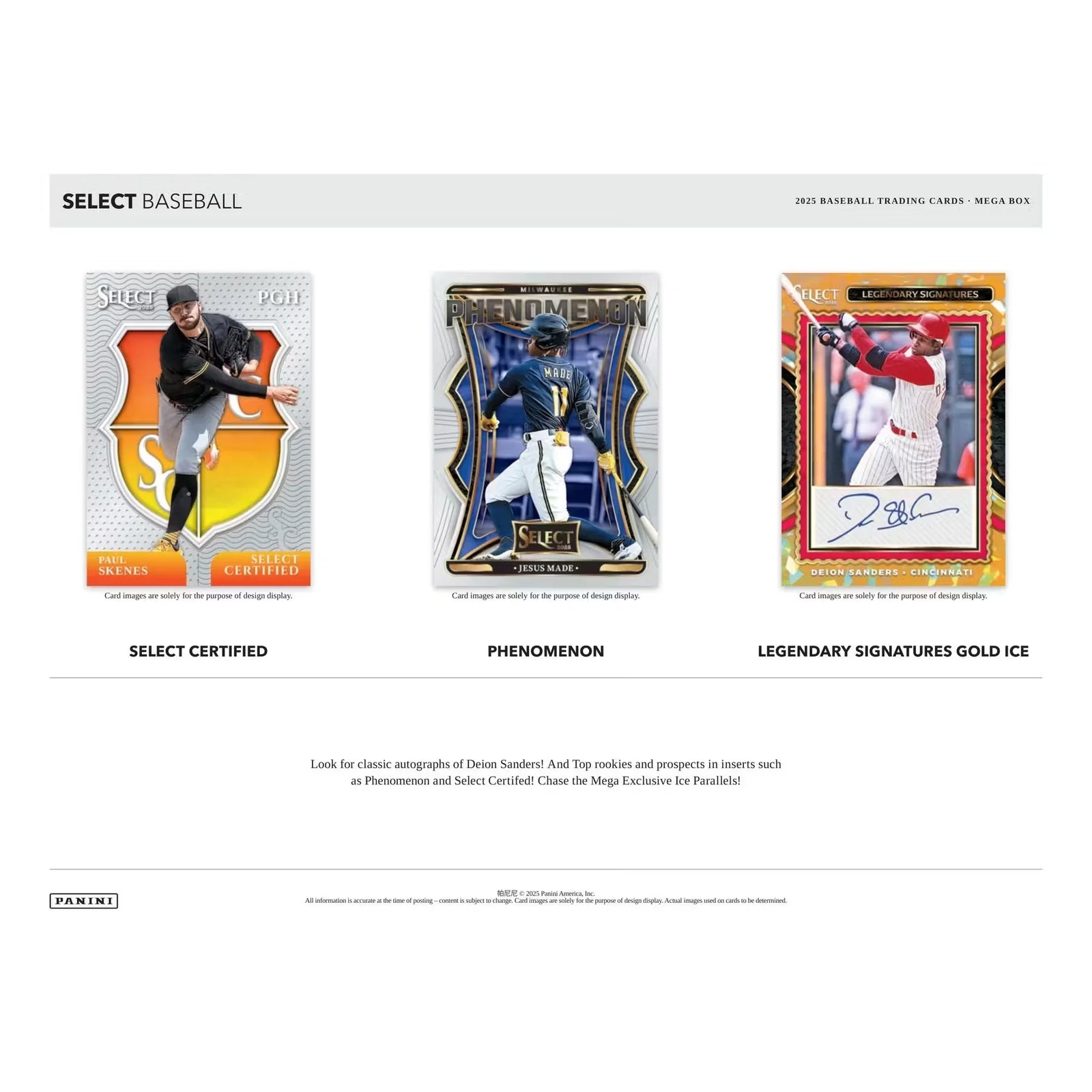 2025 Panini Select Baseball Mega 20-Box Case (Ships Sealed Only)