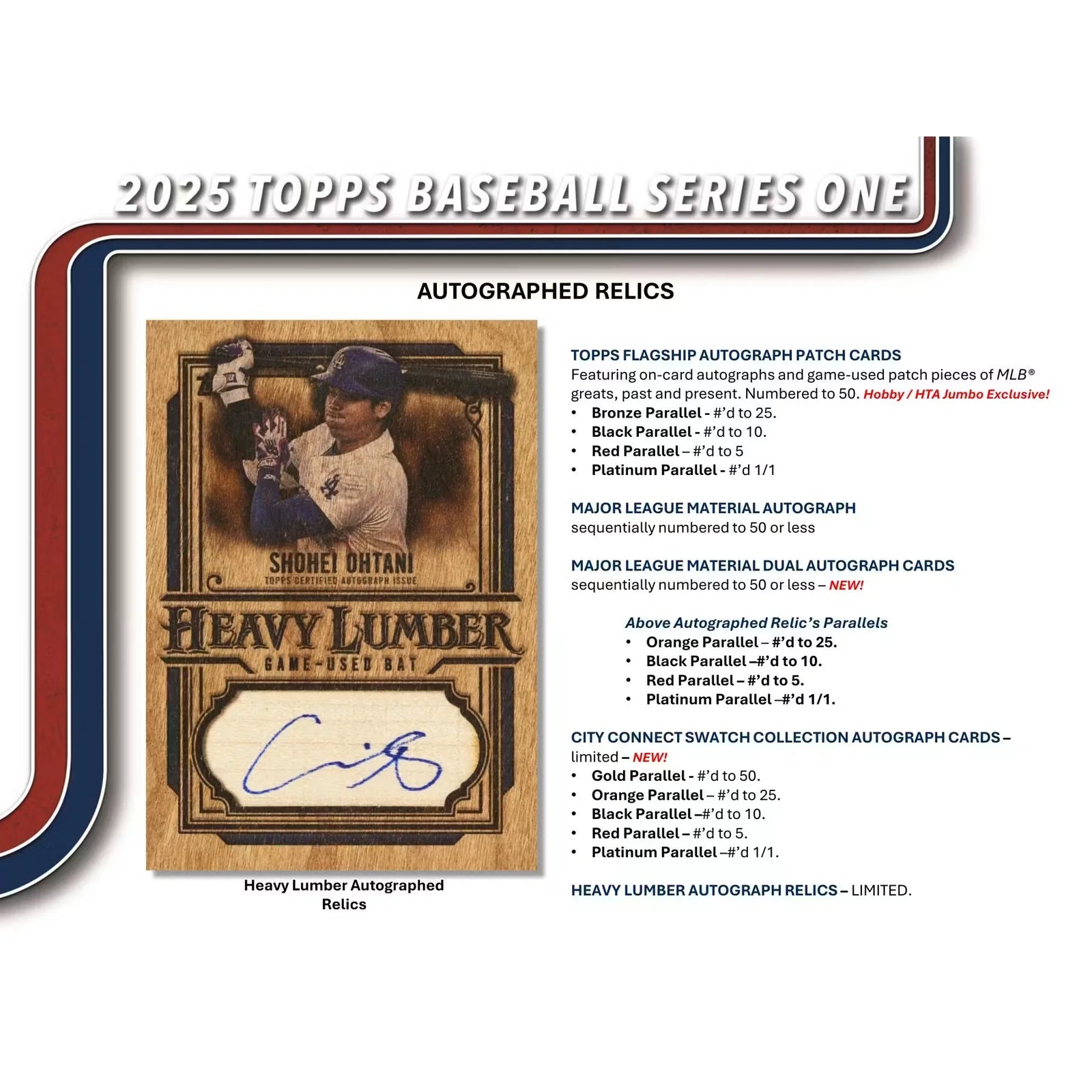2025 Topps Series 1 Baseball Hobby Jumbo Box | 3 Hits Per Box (Ships Sealed Only)