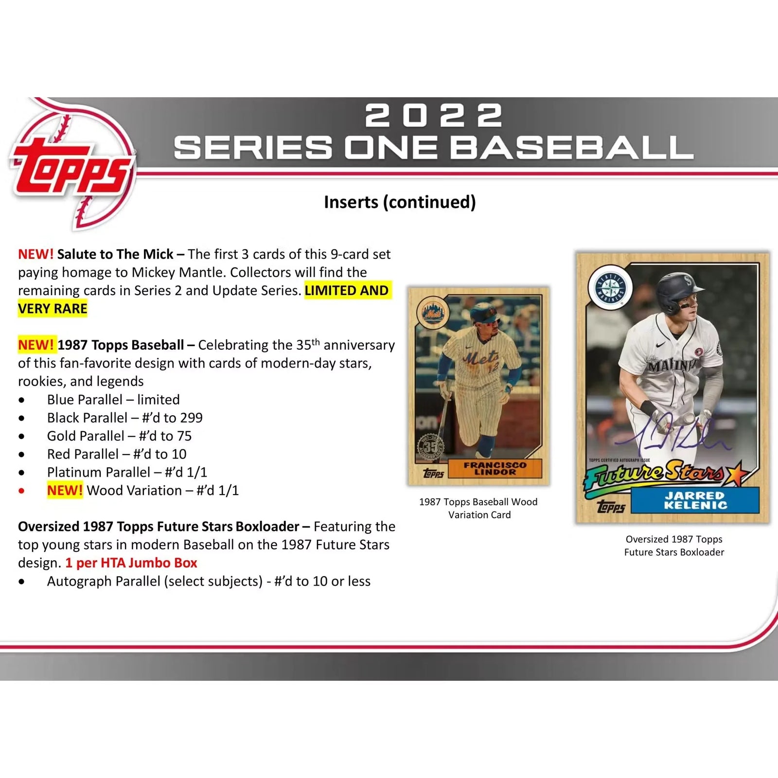 2022 Topps Series 1 Baseball Hobby Jumbo 6-Box Case (Ships Sealed Only)