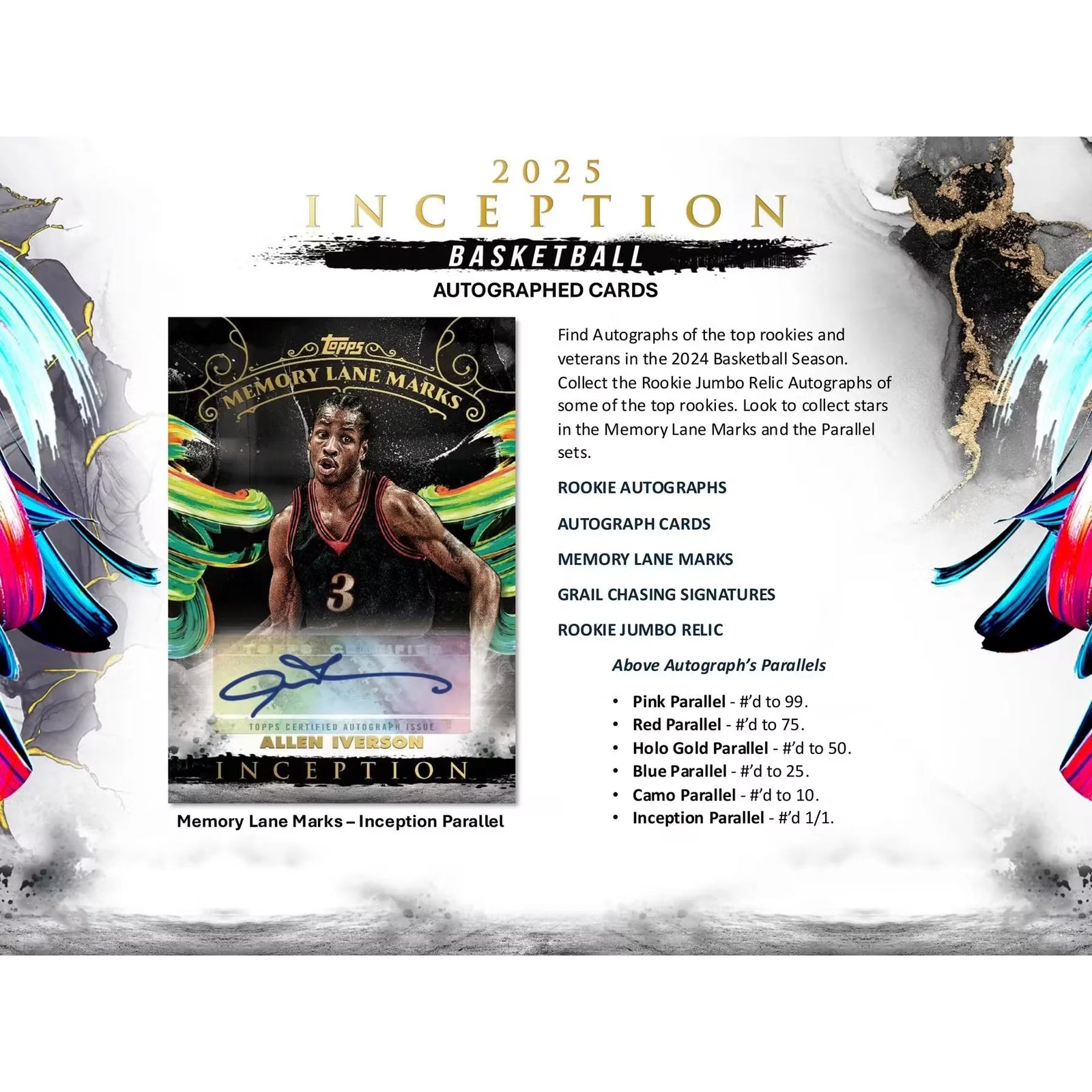 2024-25 Topps Inception Basketball Hobby Box | Rookie Autographs (Ships Sealed Only)