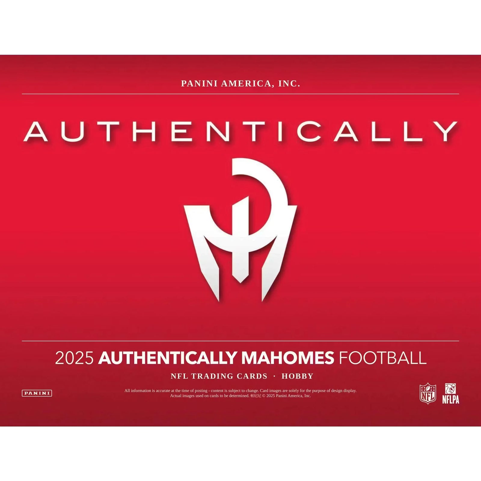 2025 Panini Authentically Mahomes Football Hobby Case (Ships Sealed Only)