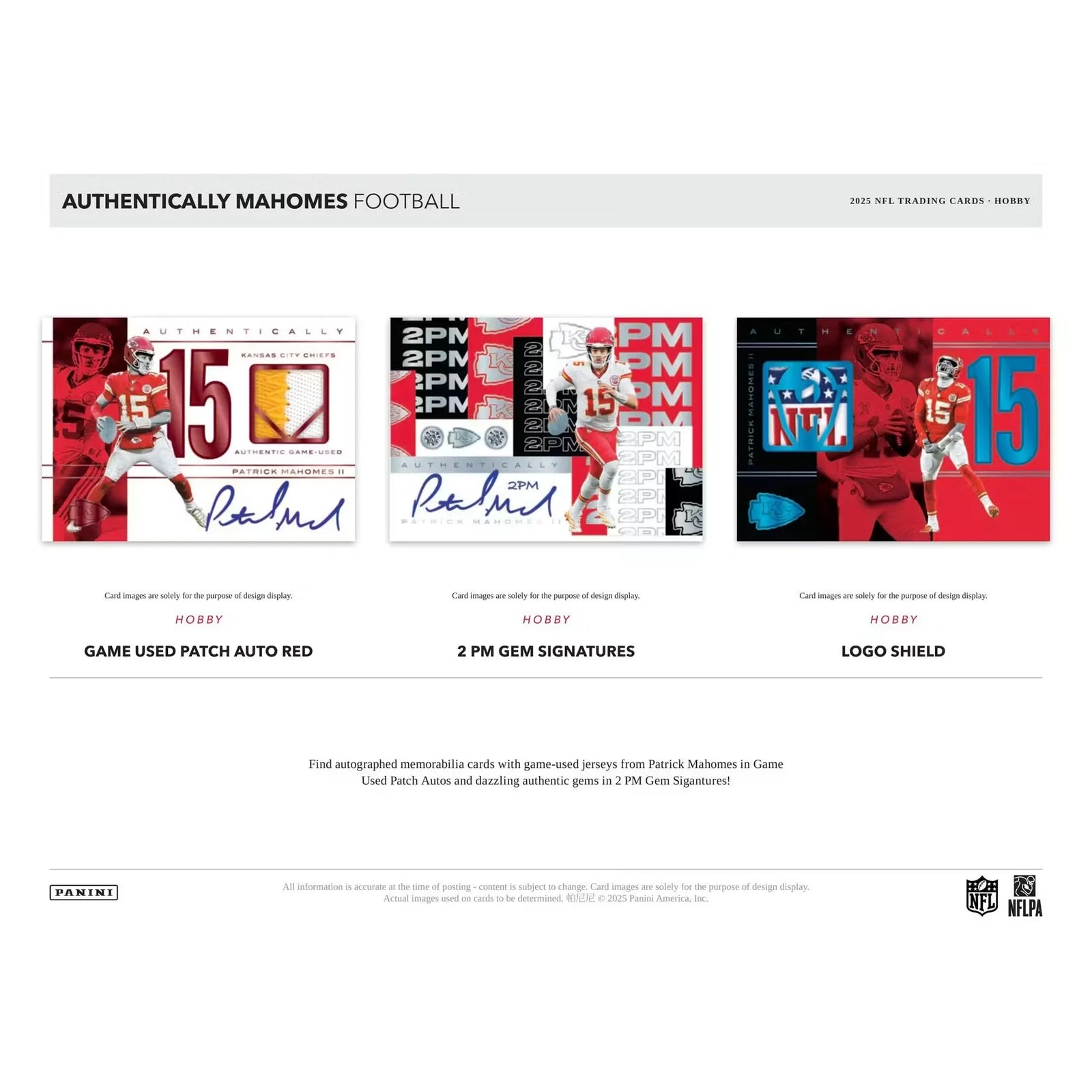 2025 Panini Authentically Mahomes Football Hobby Case (Ships Sealed Only)