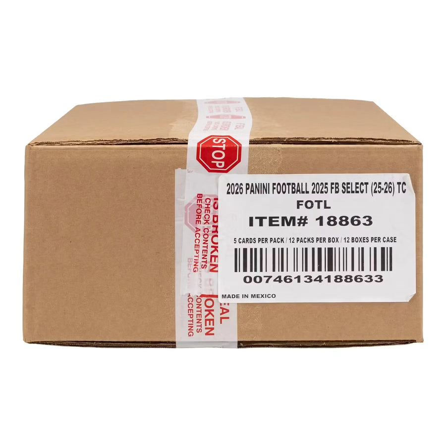 2025 Panini Select Football FOTL Hobby 12-Box Case (Ships Sealed Only)