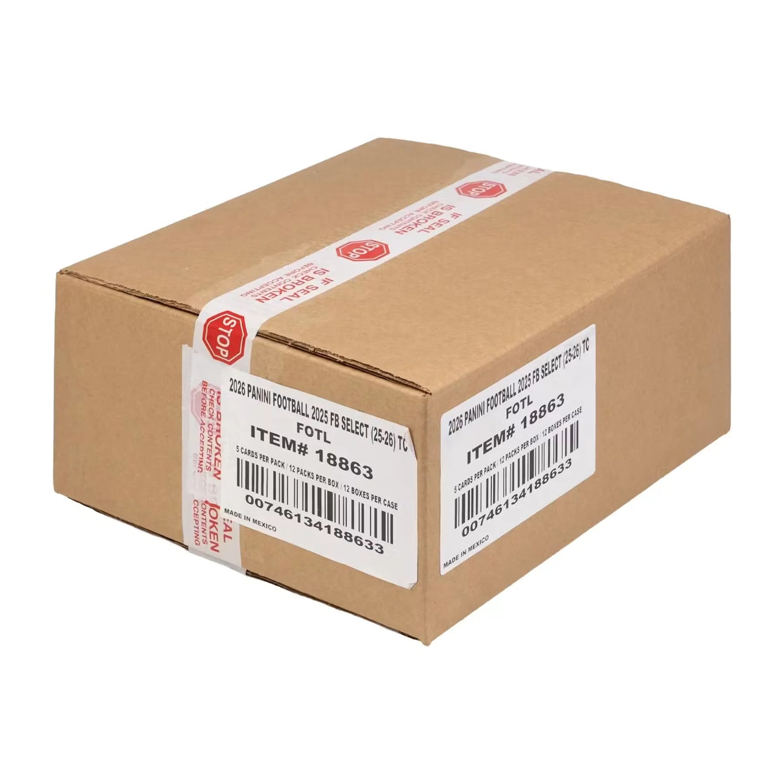 2025 Panini Select Football FOTL Hobby 12-Box Case (Ships Sealed Only)
