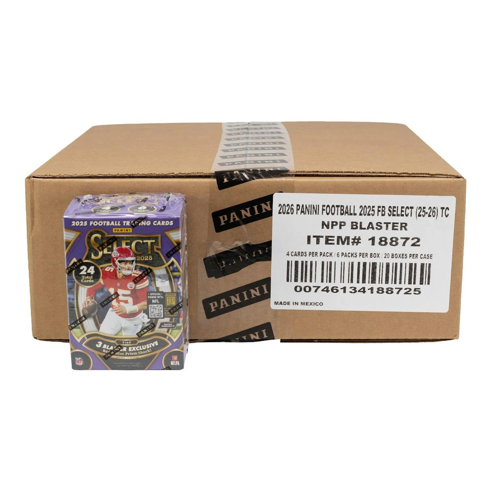 2025 Panini Select Football Blaster 20-Box Case | Red & Blue Prizm Parallels (Ships Sealed Only)