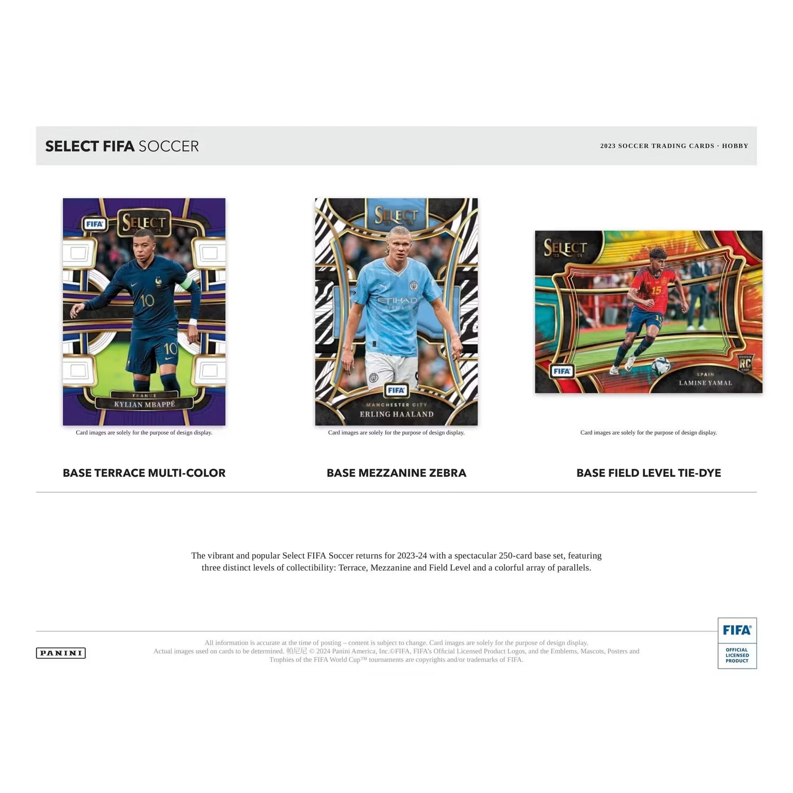 2023-24 Panini Select FIFA Soccer Hobby Box (Ships Sealed Only)