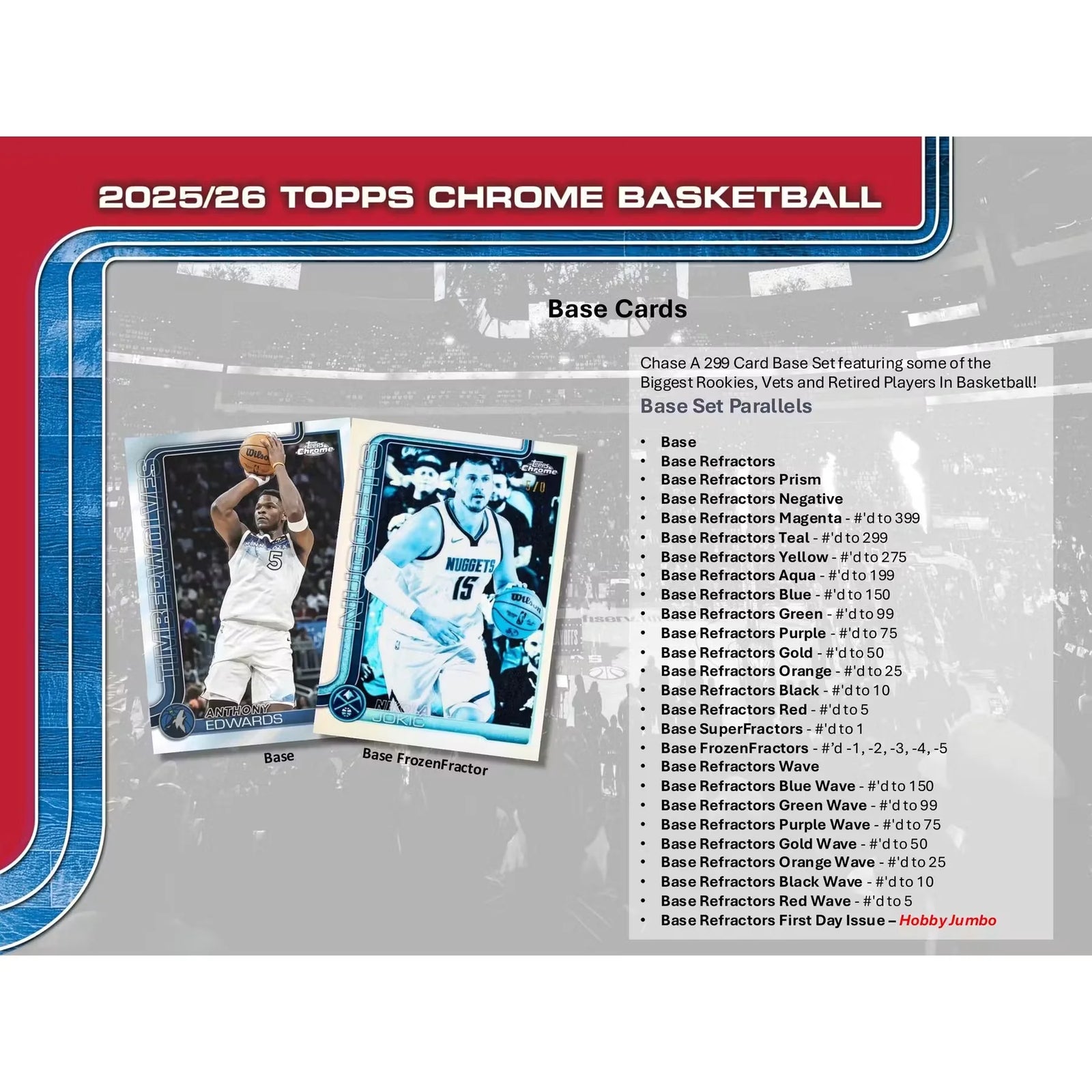 2025-26 Topps Chrome Basketball Hobby 12-Box Case (Ships Sealed Only) - D
