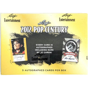 2012 Leaf Pop Century Hobby Box | 5 Signed Entertainment Cards (Ships Sealed Only)