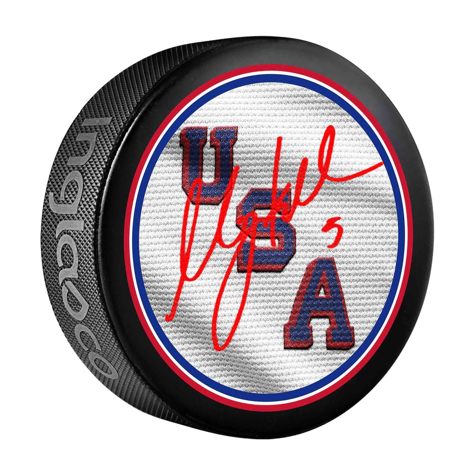 Megan Keller Team USA Autographed Fanatics Authentic 2026 Winter Olympics Hockey Puck - The Ballers Bank