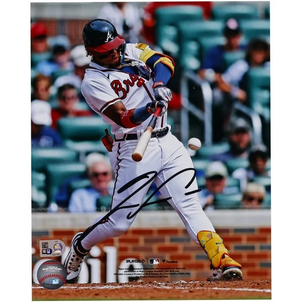 Ronald Acuña Jr. Signed 8 x 10 Hitting Photo | Braves