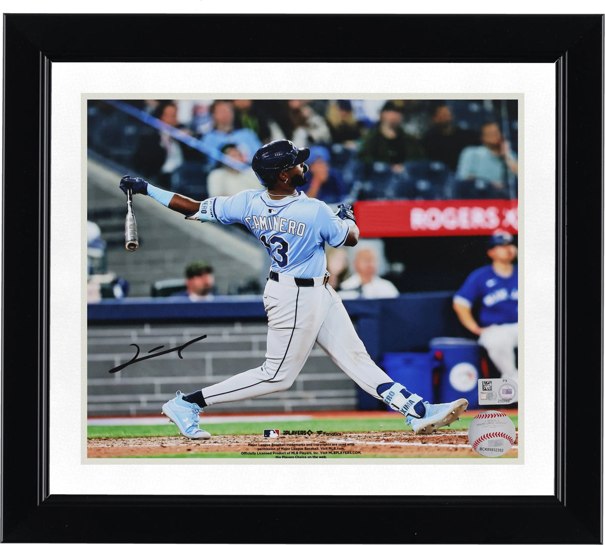 Junior Caminero Signed 8 x 10 Photograph | Tampa Bay Rays
