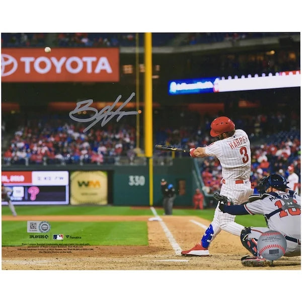 Bryce Harper Signed 8 x 10 Photograph | Phillies White Jersey