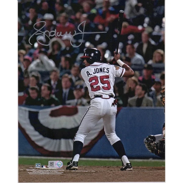Andruw Jones Signed 8 x 10 Hitting Photograph | Atlanta Braves