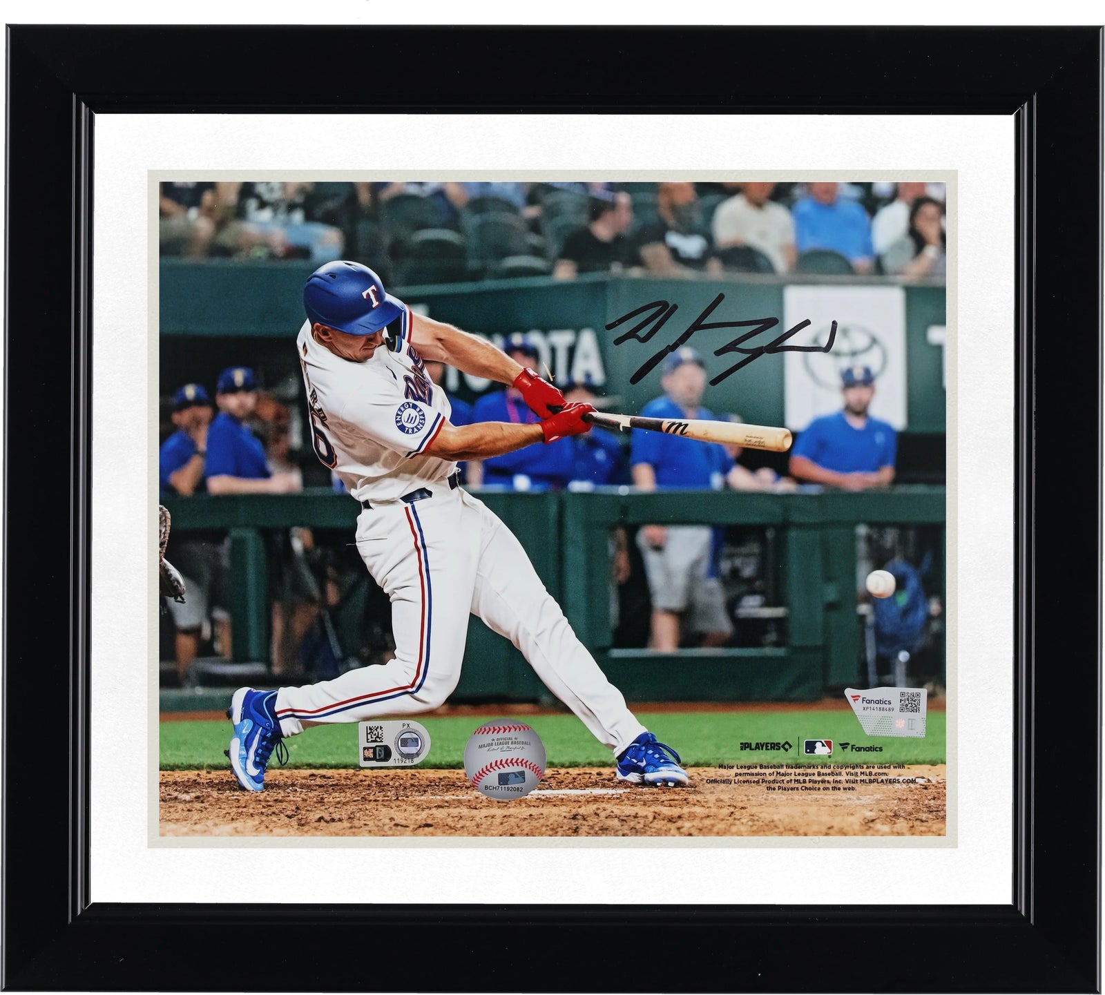 Wyatt Langford Signed 8 x 10 Photograph | Texas Rangers Debut