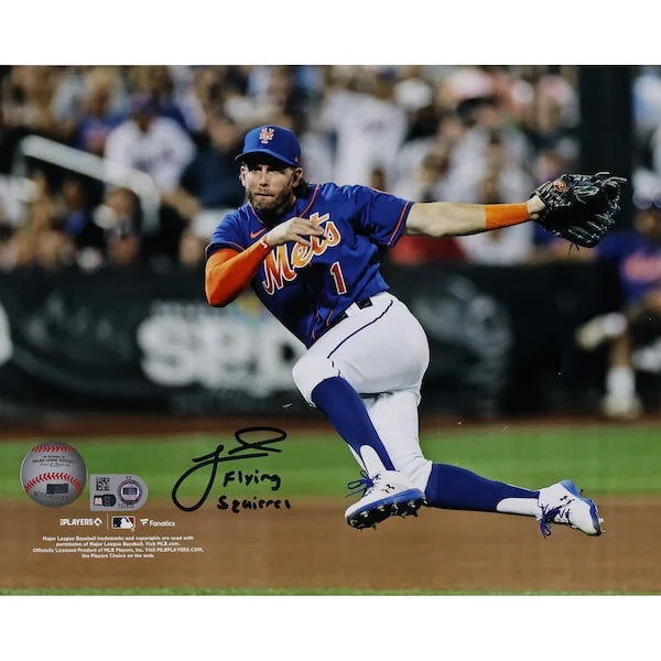 Jeff McNeil Signed Mets 8 x 10 Photo | Flying Squirrel Inscription
