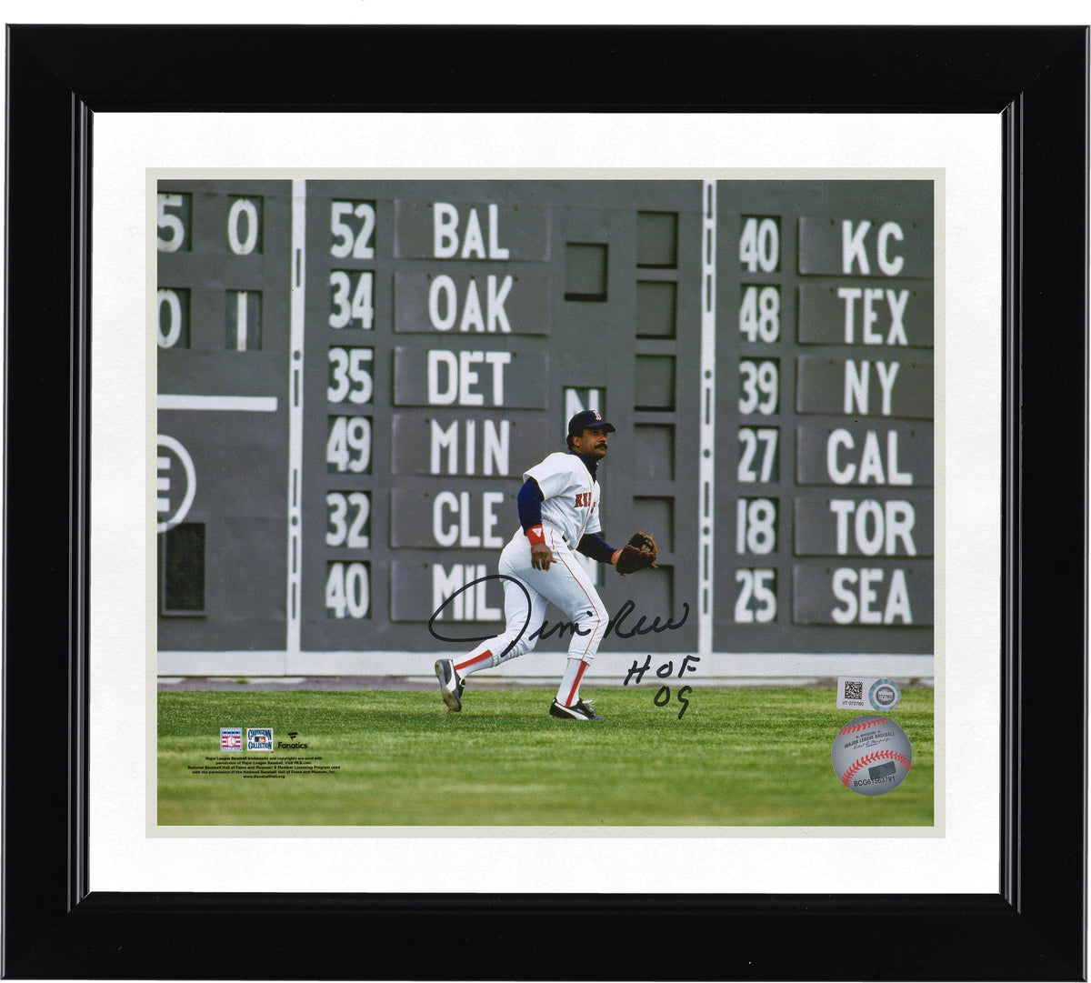 Jim Rice Signed 8 x 10 Photo | HOF 09 Inscription