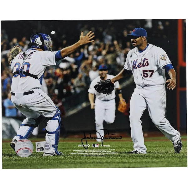Johan Santana Signed 8 x 10 Photo | Mets No-Hitter Celebration