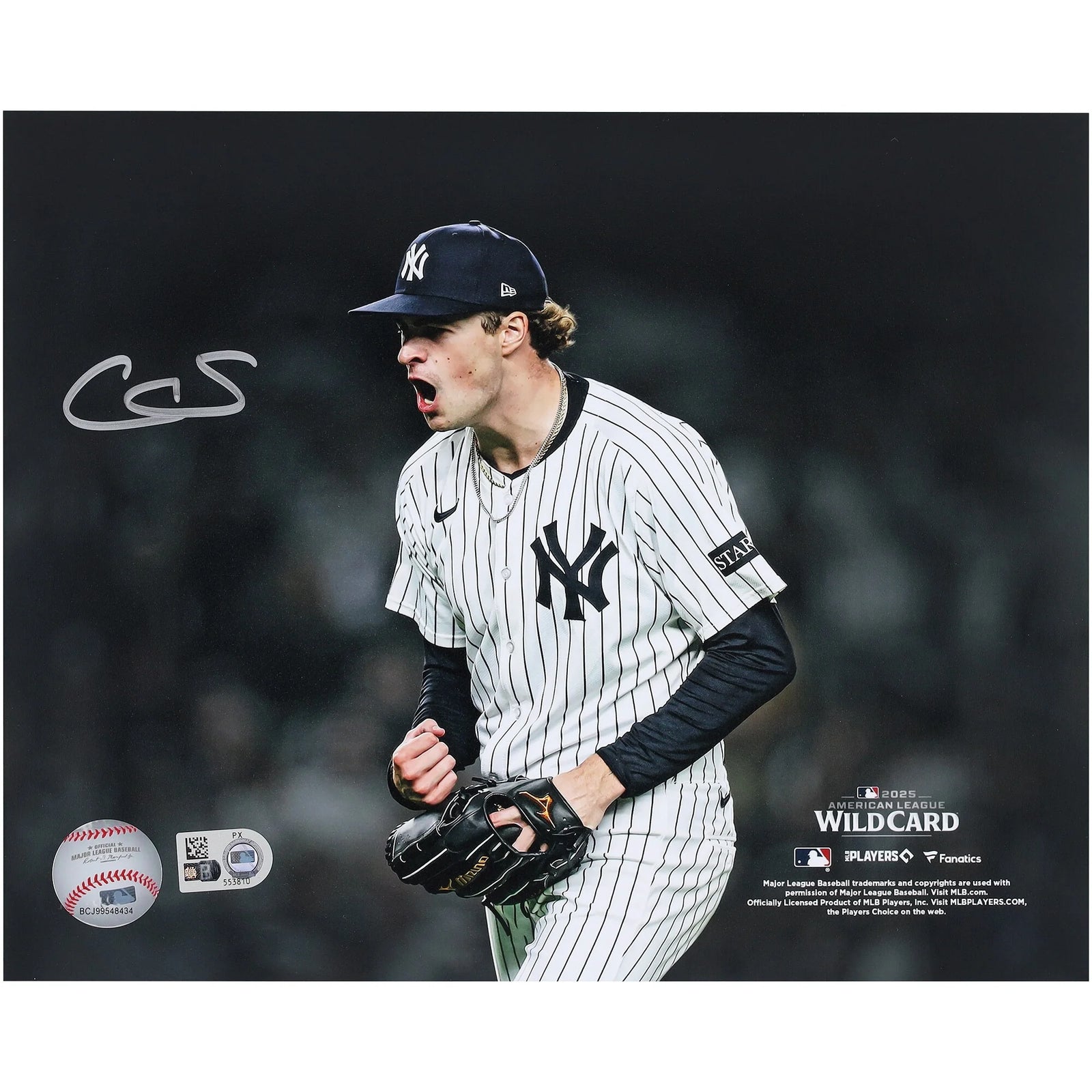 Cam Schlittler Signed 8 x 10 Photo | 2025 ALWC Strikeout Celebration