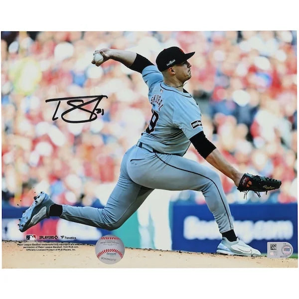 Tarik Skubal Signed 8 x 10 Pitching Photograph | Detroit Tigers