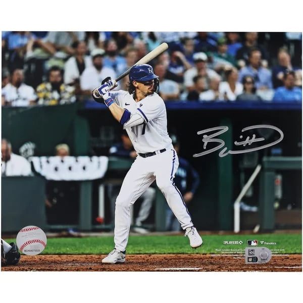 Bobby Witt Jr. Signed 8 x 10 Photograph | Kansas City Royals | W08BBWI0021