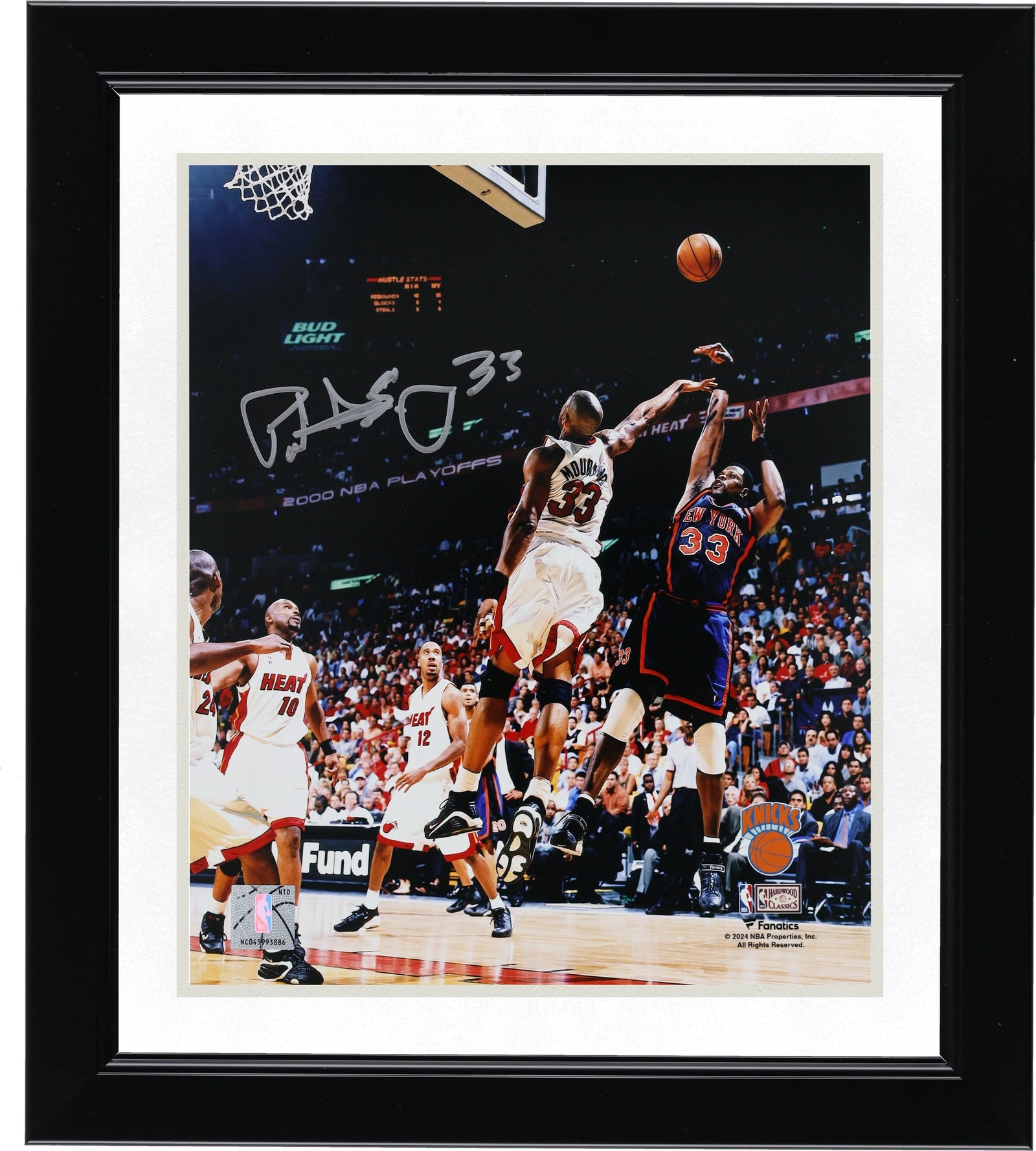 Patrick Ewing Signed 8 x 10 Photograph | Knicks Fadeaway vs. Miami Heat