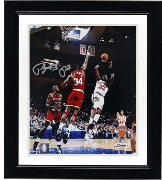 Patrick Ewing Signed 8 x 10 Fadeaway Photo | Knicks vs. Rockets