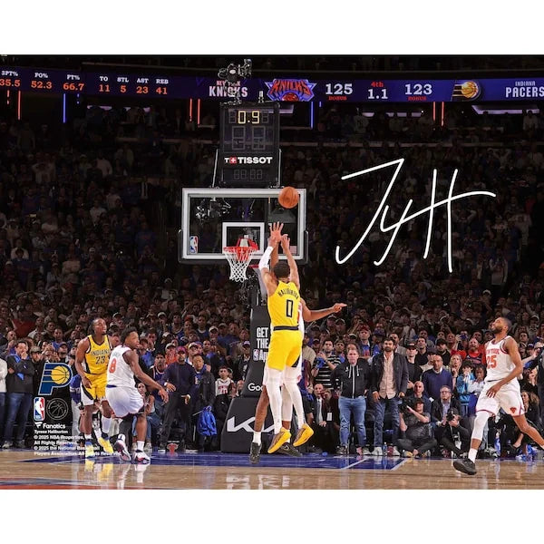 Tyrese Haliburton Signed 8 x 10 Photo | Eastern Conference Finals Game-Tying Shot