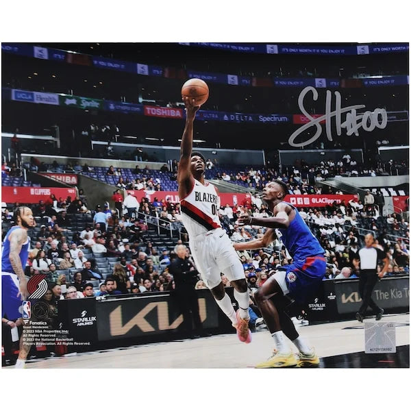 Scoot Henderson Signed 8 x 10 Photo | Portland Trail Blazers Layup